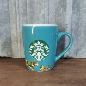 Starbucks Turquoise Blue Ceramic 10oz Mug with Green Siren Logo and Dogs 2020
